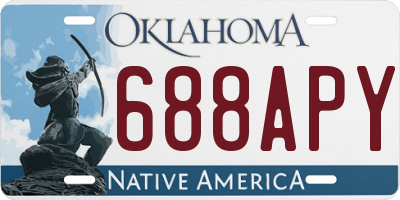 OK license plate 688APY