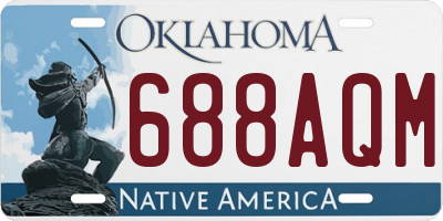 OK license plate 688AQM