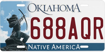 OK license plate 688AQR