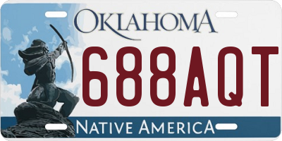 OK license plate 688AQT