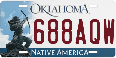 OK license plate 688AQW