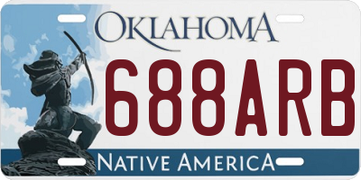 OK license plate 688ARB
