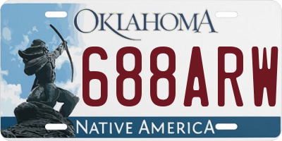 OK license plate 688ARW
