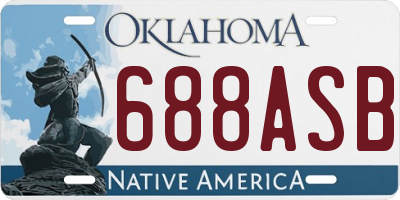 OK license plate 688ASB