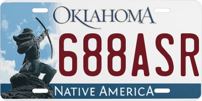 OK license plate 688ASR