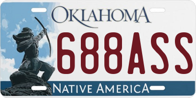 OK license plate 688ASS