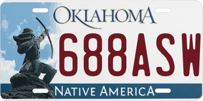 OK license plate 688ASW