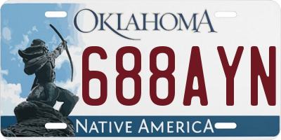 OK license plate 688AYN