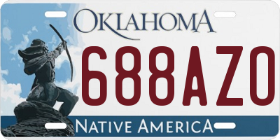 OK license plate 688AZO