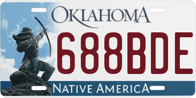 OK license plate 688BDE