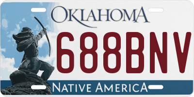 OK license plate 688BNV