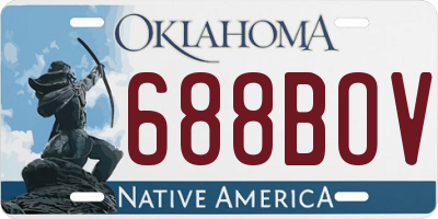OK license plate 688BOV