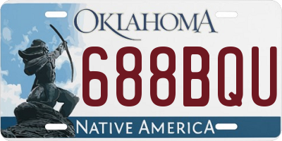 OK license plate 688BQU