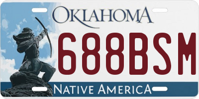OK license plate 688BSM