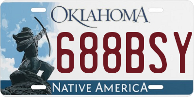 OK license plate 688BSY