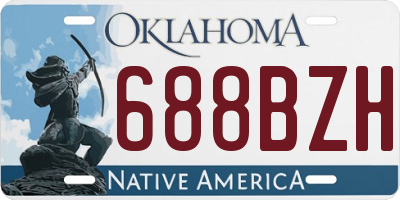 OK license plate 688BZH