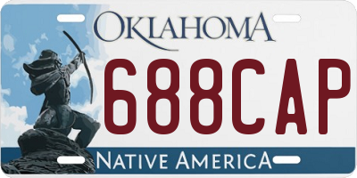 OK license plate 688CAP