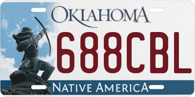 OK license plate 688CBL