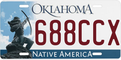 OK license plate 688CCX