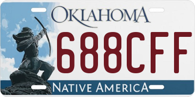 OK license plate 688CFF