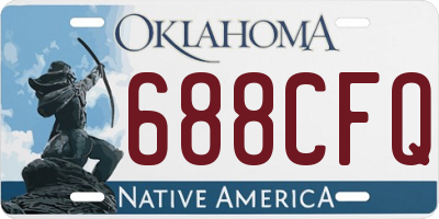 OK license plate 688CFQ