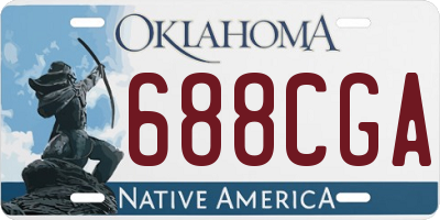 OK license plate 688CGA