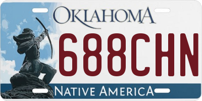 OK license plate 688CHN
