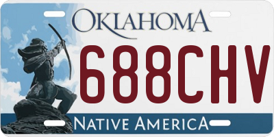 OK license plate 688CHV