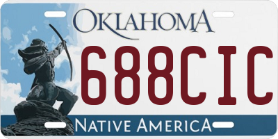 OK license plate 688CIC