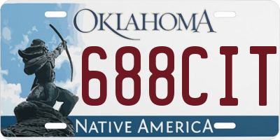 OK license plate 688CIT