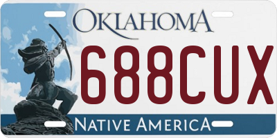 OK license plate 688CUX