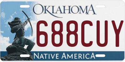 OK license plate 688CUY