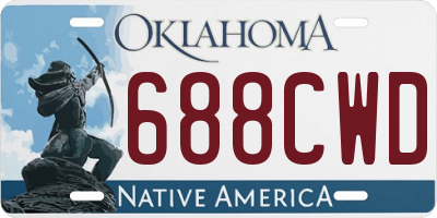 OK license plate 688CWD