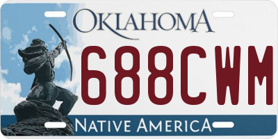 OK license plate 688CWM