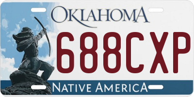 OK license plate 688CXP