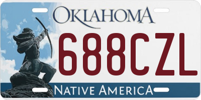 OK license plate 688CZL