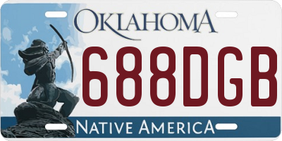 OK license plate 688DGB
