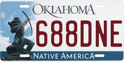 OK license plate 688DNE