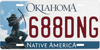 OK license plate 688DNG
