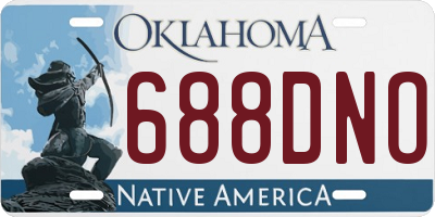OK license plate 688DNO