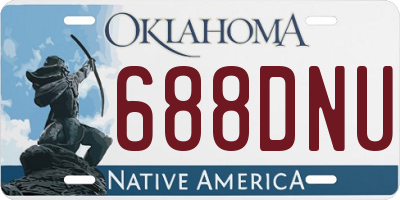 OK license plate 688DNU