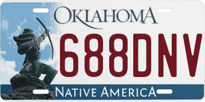 OK license plate 688DNV