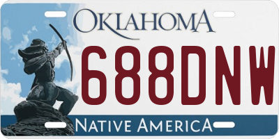 OK license plate 688DNW