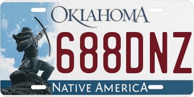 OK license plate 688DNZ