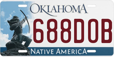 OK license plate 688DOB