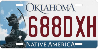 OK license plate 688DXH