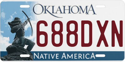 OK license plate 688DXN