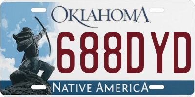 OK license plate 688DYD