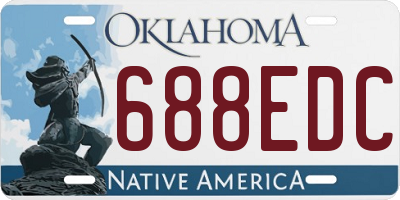 OK license plate 688EDC