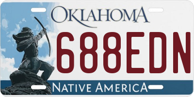 OK license plate 688EDN